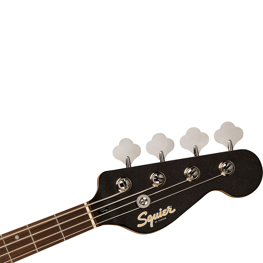 Squier Paranormal Rascal Bass HH, Laurel Fingerboard, White Pearloid Pickguard, Metallic Black