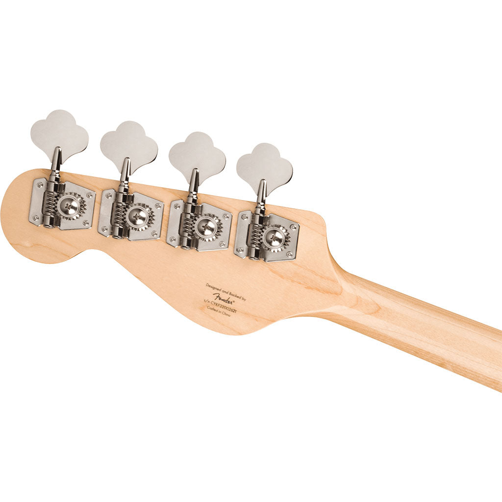 Squier Paranormal Rascal Bass HH, Laurel Fingerboard, White Pearloid Pickguard, Metallic Black