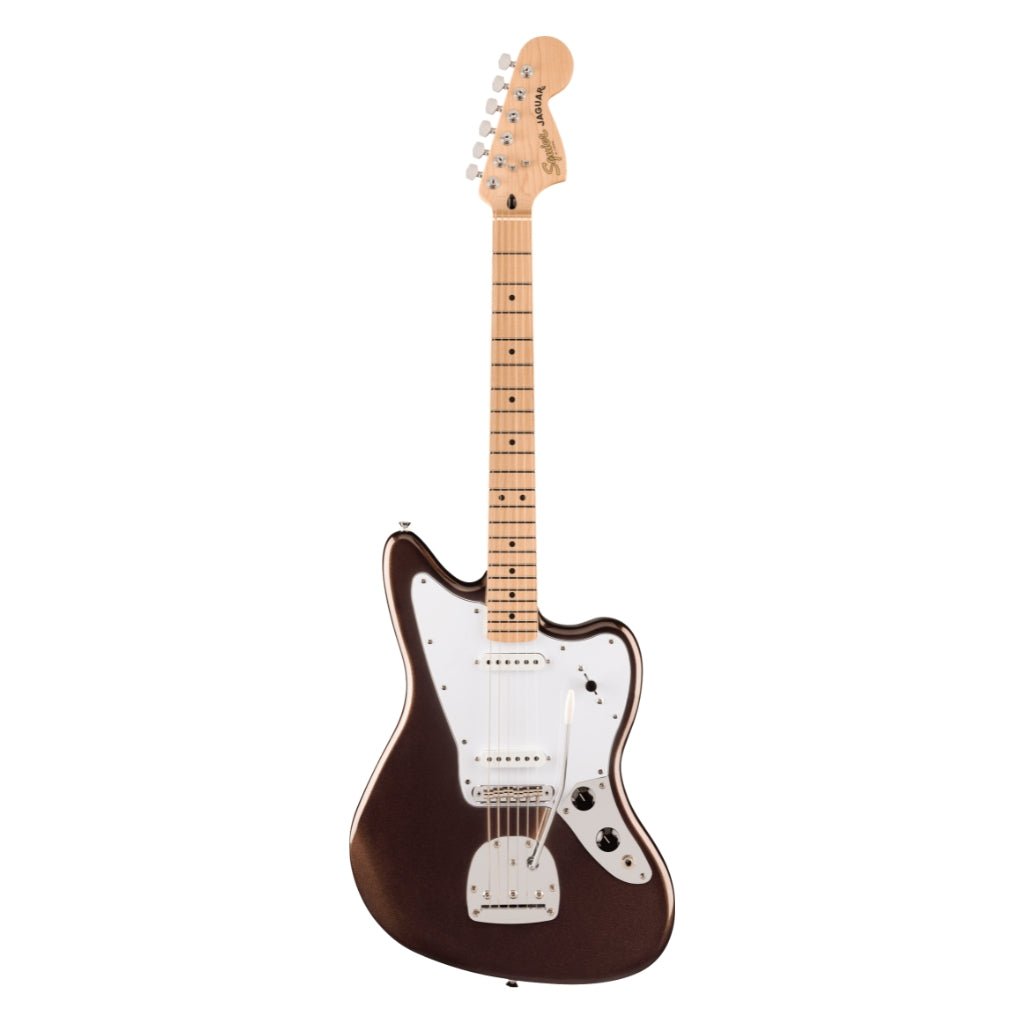 Squier Affinity Series Jaguar with Maple Fingerboard and White Pickguard - Mystic Metallic Brown Electric Guitars Sky Music