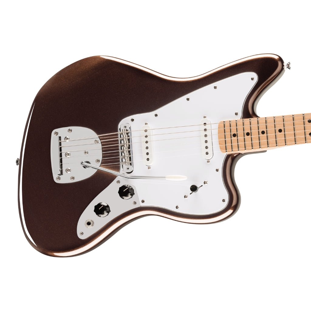 Squier Affinity Series Jaguar with Maple Fingerboard and White Pickguard - Mystic Metallic Brown Electric Guitars Sky Music