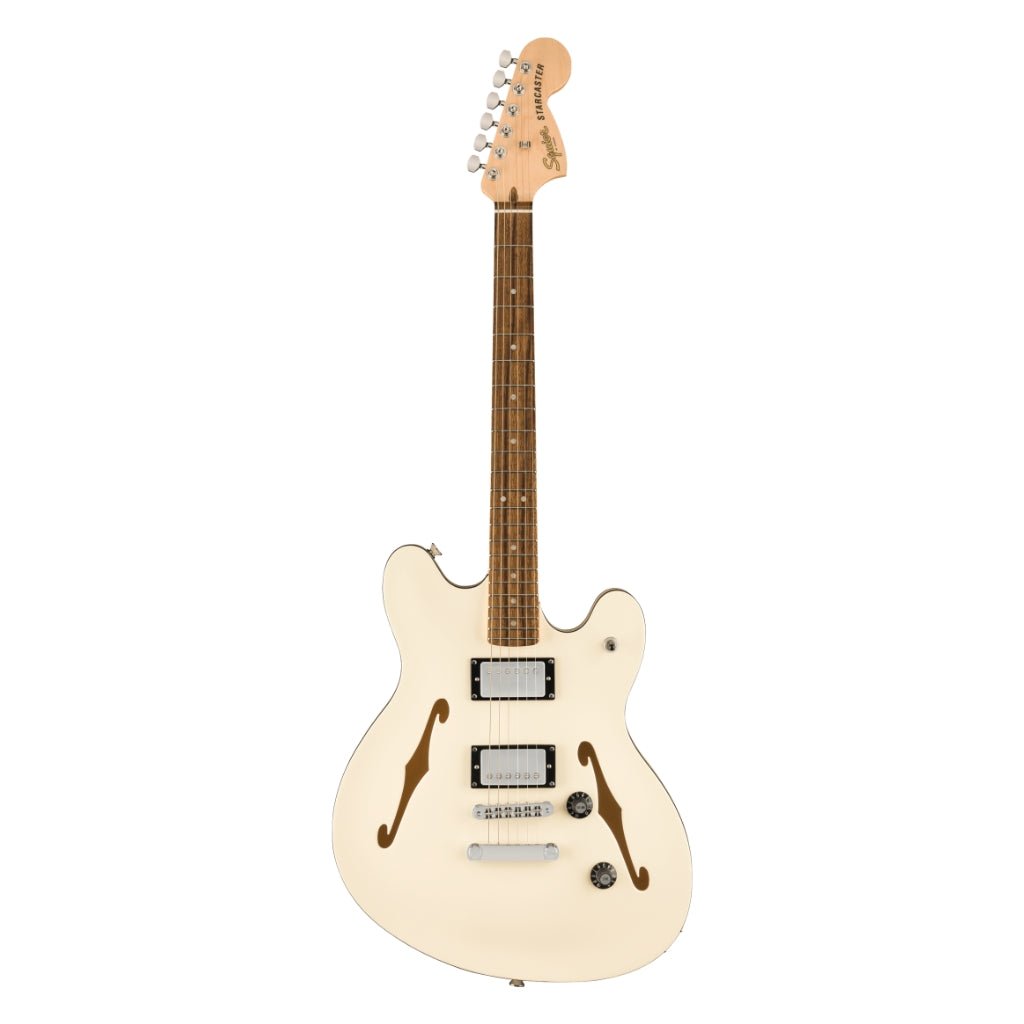 Squier Affinity Series Starcaster Deluxe Laurel Fingerboard - Olympic White Electric Guitars Sky Music