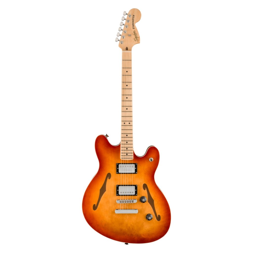 Squier Affinity Series Starcaster Deluxe Maple Fingerboard - Sienna Sunburst Electric Guitars Sky Music
