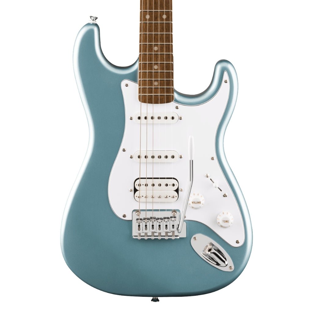 Squier Affinity Series Stratocaster Junior HSS Laurel Fingerboard with White Pickguard - Ice Blue Metallic Electric Guitars Sky Music