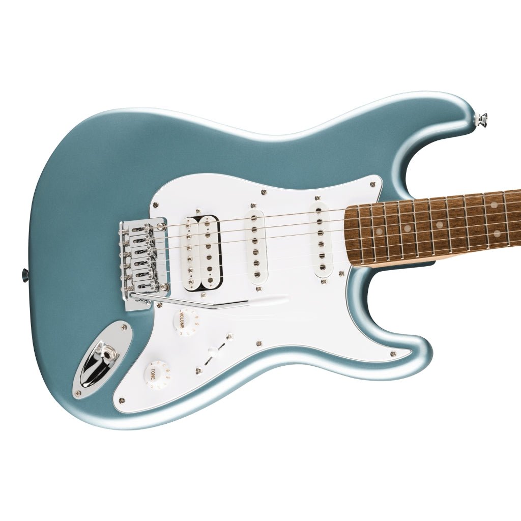 Squier Affinity Series Stratocaster Junior HSS Laurel Fingerboard with White Pickguard - Ice Blue Metallic Electric Guitars Sky Music