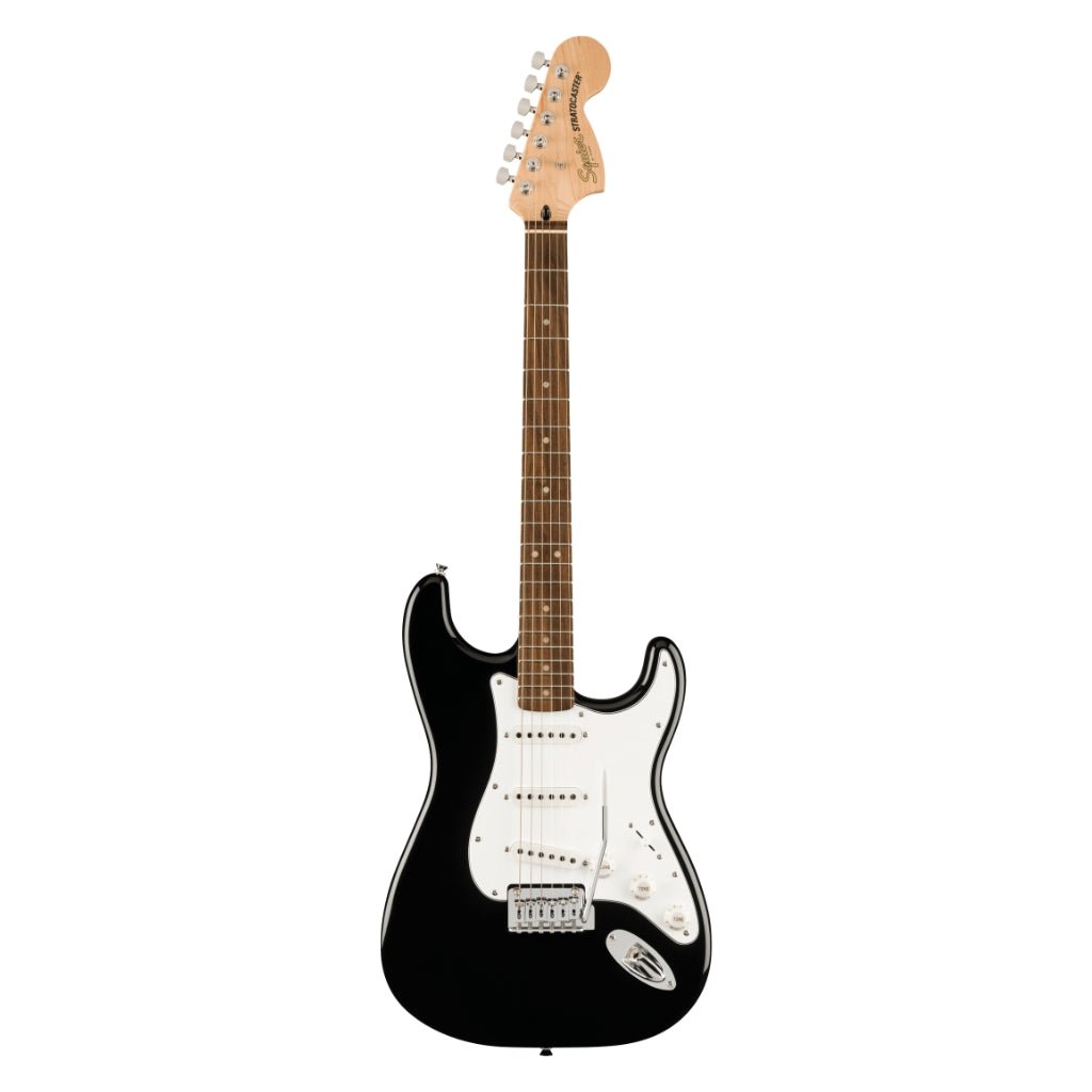 Squier Affinity Series Stratocaster Mustang Micro Pack Laurel Fingerboard with Gig Bag - Black Electric Guitars Sky Music
