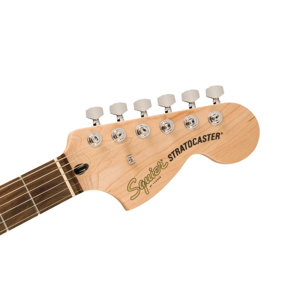 Squier Affinity Series Stratocaster Mustang Micro Pack Laurel Fingerboard with Gig Bag - Black Electric Guitars Sky Music
