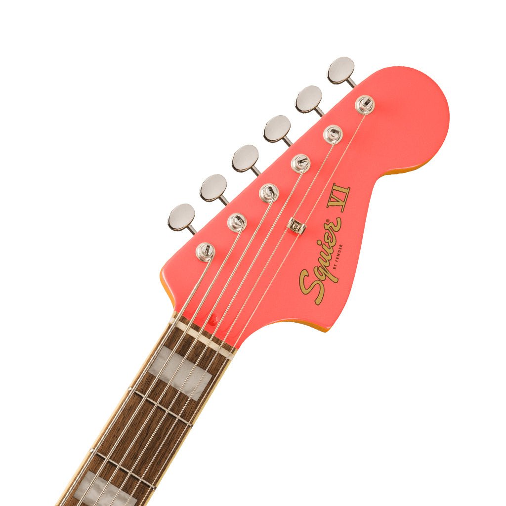 Squier Classic Vibe Limited Edition 6-String Bass VI w/Mint Pickguard - Tahitian Coral Bass Guitars Sky Music