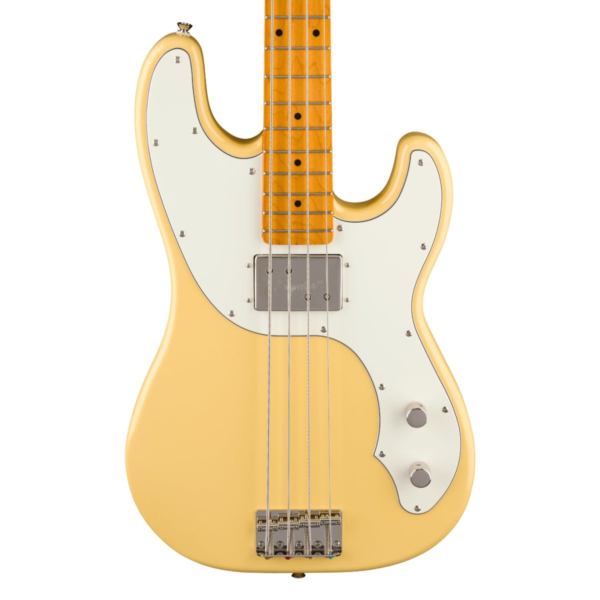 Squier Classic Vibe Telecaster Bass Guitar - Vintage White, Maple Fingerboard Bass Guitars Sky Music