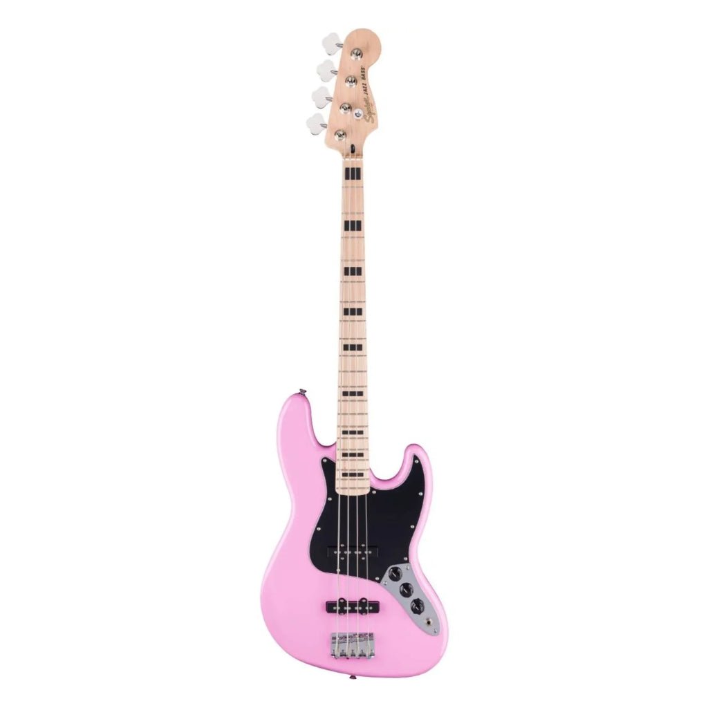 Squier FSR Affinity Active Jazz Bass - Flash Pink, Maple Fingerboard Bass Guitars Sky Music