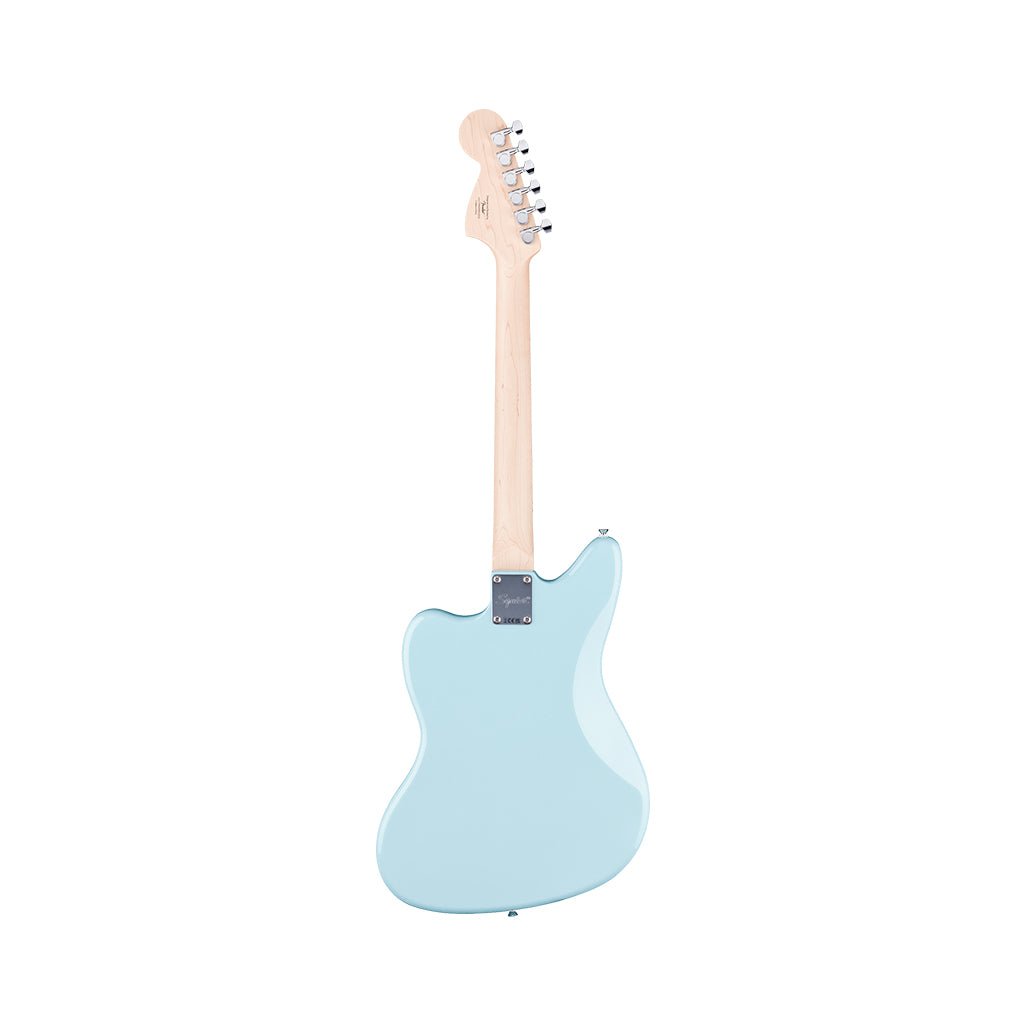 Squier FSR Affinity Limited Edition Jaguar Maple Neck w/White Pickguard - Daphne Blue Electric Guitars Sky Music