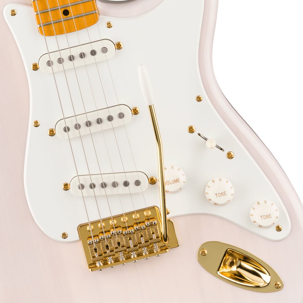 Squier FSR Classic Vibe 50s Stratocaster Maple Fingerboard w/Gold Hardware - White Blonde Electric Guitars Sky Music