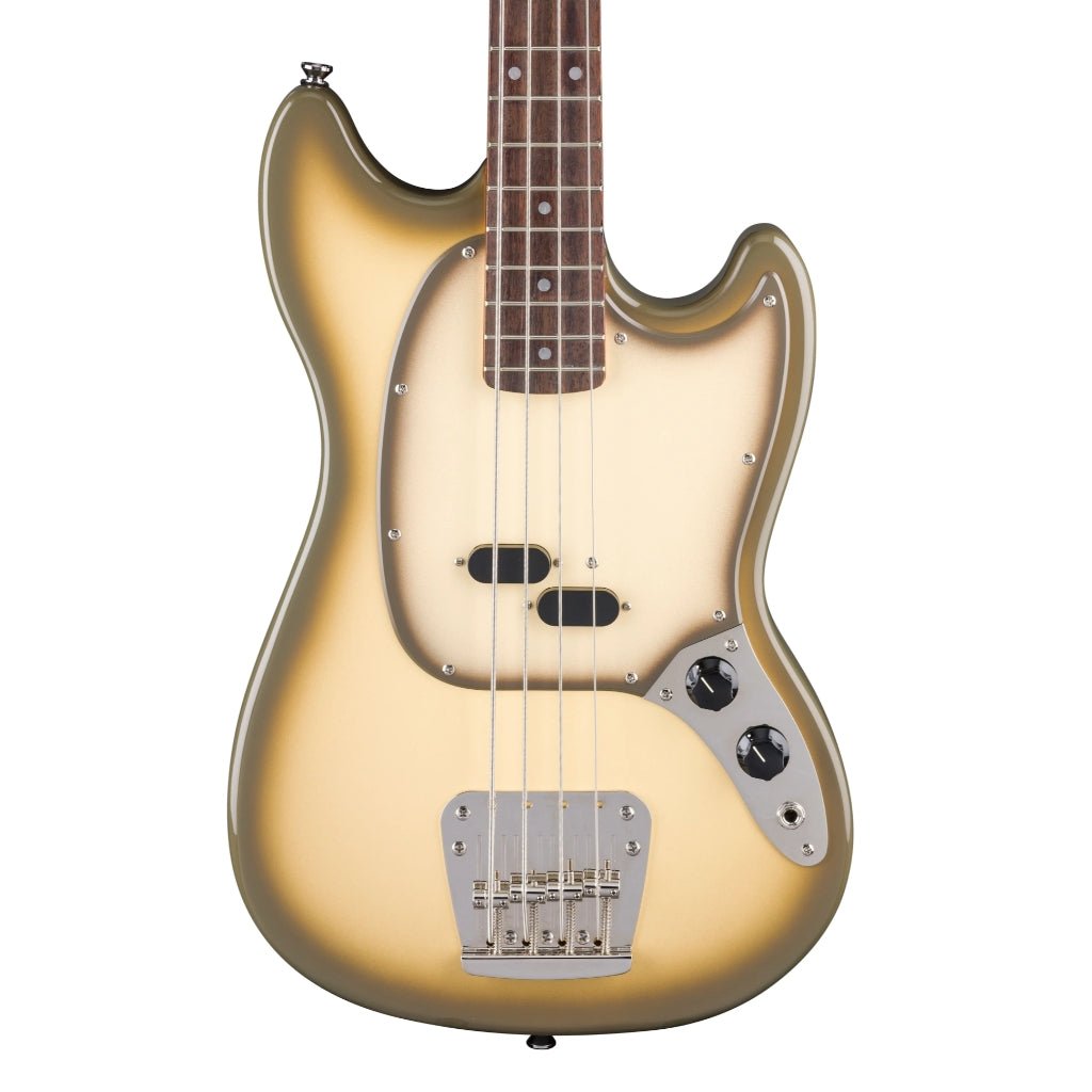 Squier FSR Classic Vibe '60s Mustang Bass Guitar - Antigua Burst, Laurel Fingerboard Bass Guitars Sky Music