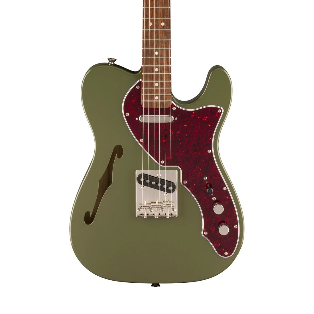 Squier FSR Classic Vibe 60s Telecaster Thinline Laurel Fingerboard - Antique Olive Electric Guitars Sky Music
