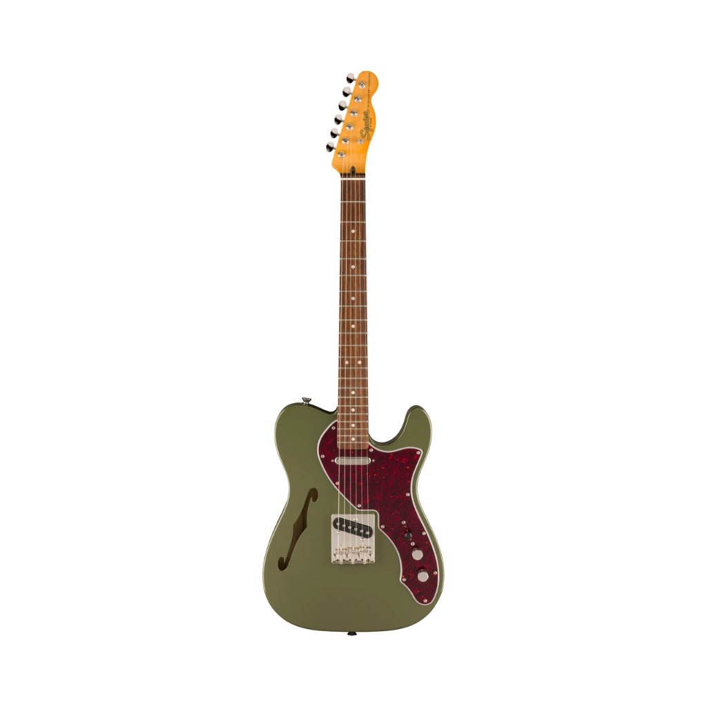 Squier FSR Classic Vibe 60s Telecaster Thinline Laurel Fingerboard - Antique Olive Electric Guitars Sky Music