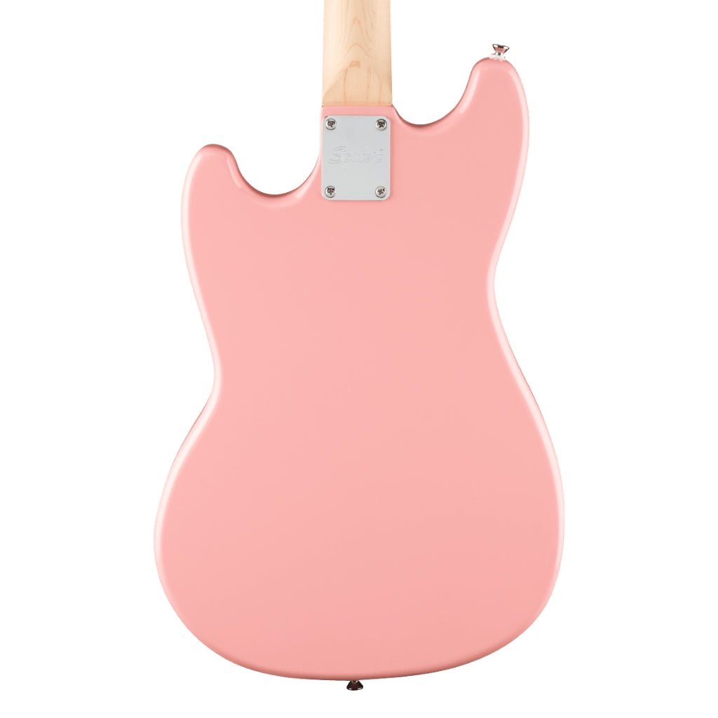 Squier FSR Sonic Bronco Bass - Shell Pink, Maple Fingerboard Bass Guitars Sky Music