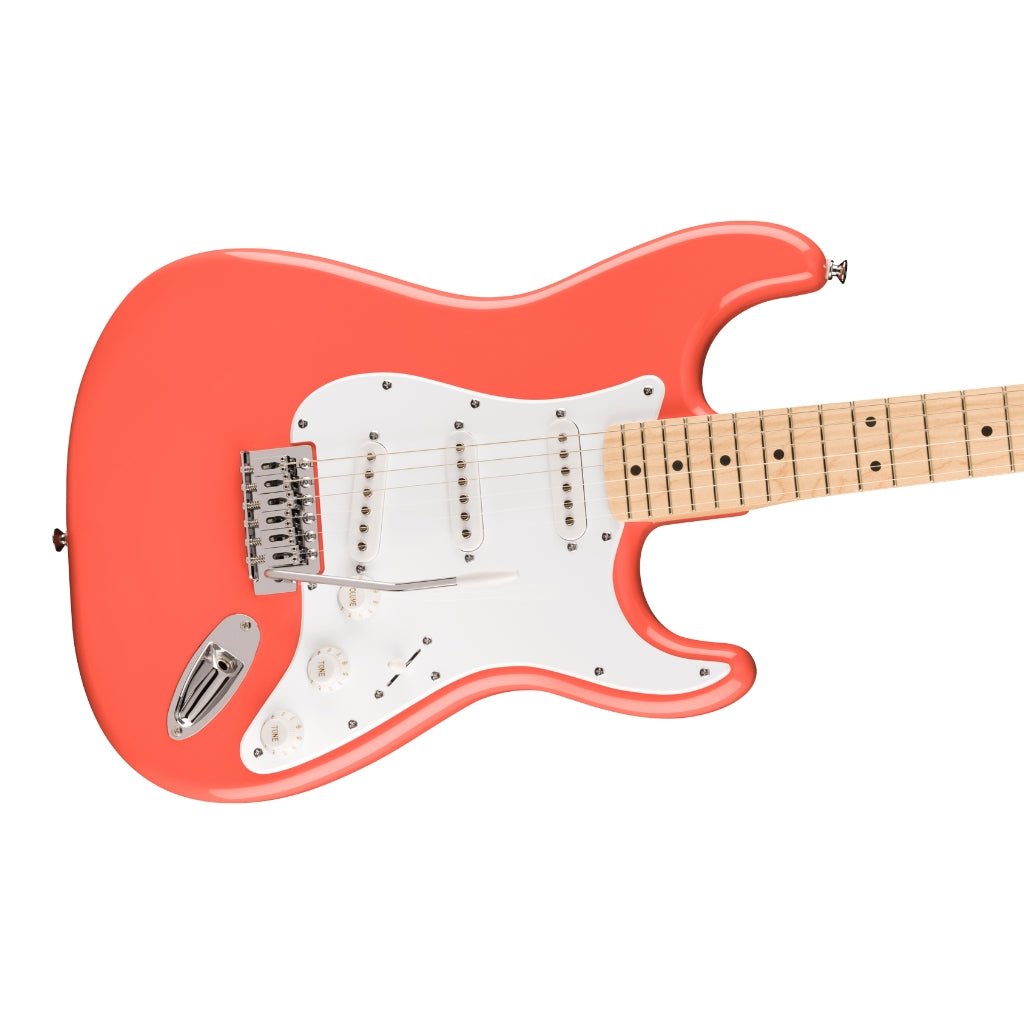 Squier FSR Squier Sonic Stratocaster - Tahitian Coral, Maple Fingerboard Electric Guitars Sky Music