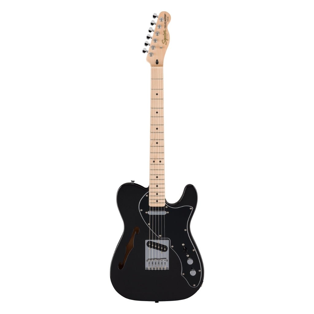 Squier Limited Edition Affinity Series Telecaster Thinline - Metallic Black, Maple Fingerboard Electric Guitars Sky Music