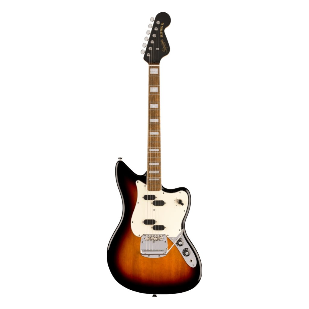 Squier Paranormal Electric VI Laurel Fingerboard Electric Guitar - 3-Color Sunburst Electric Guitars Sky Music