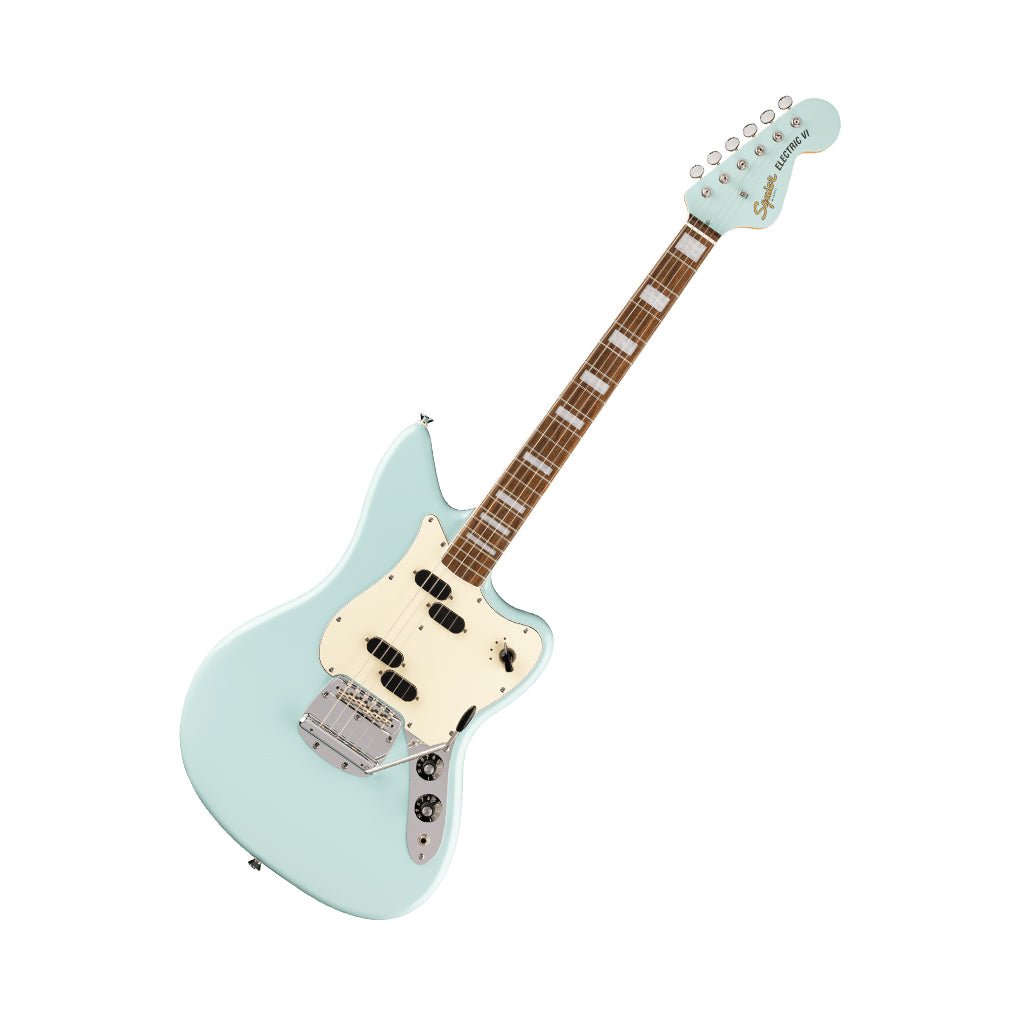 Squier Paranormal Electric VI Laurel Fingerboard Electric Guitar - Daphne Blue Electric Guitars Sky Music