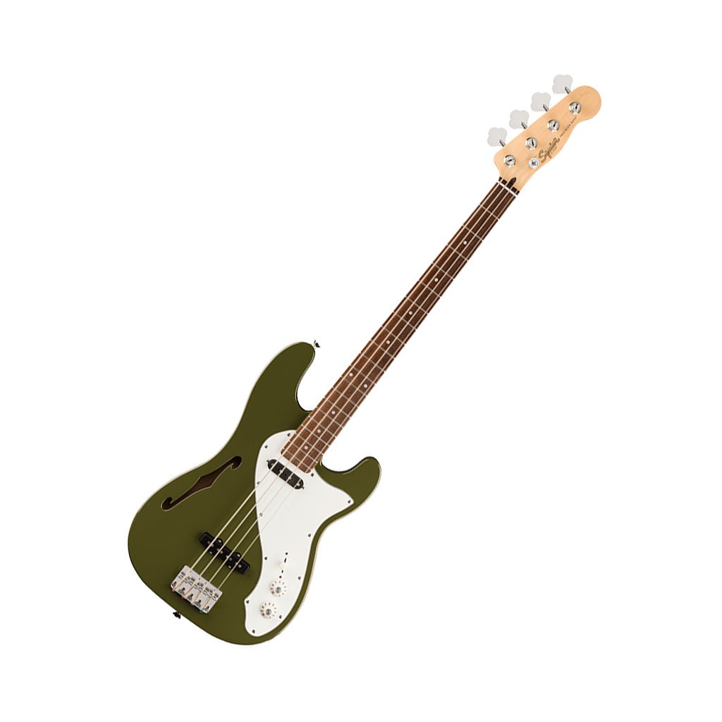 Squier Paranormal Precision Bass Thinline SJ Laurel Fingerboard - Olive Bass Guitars Sky Music
