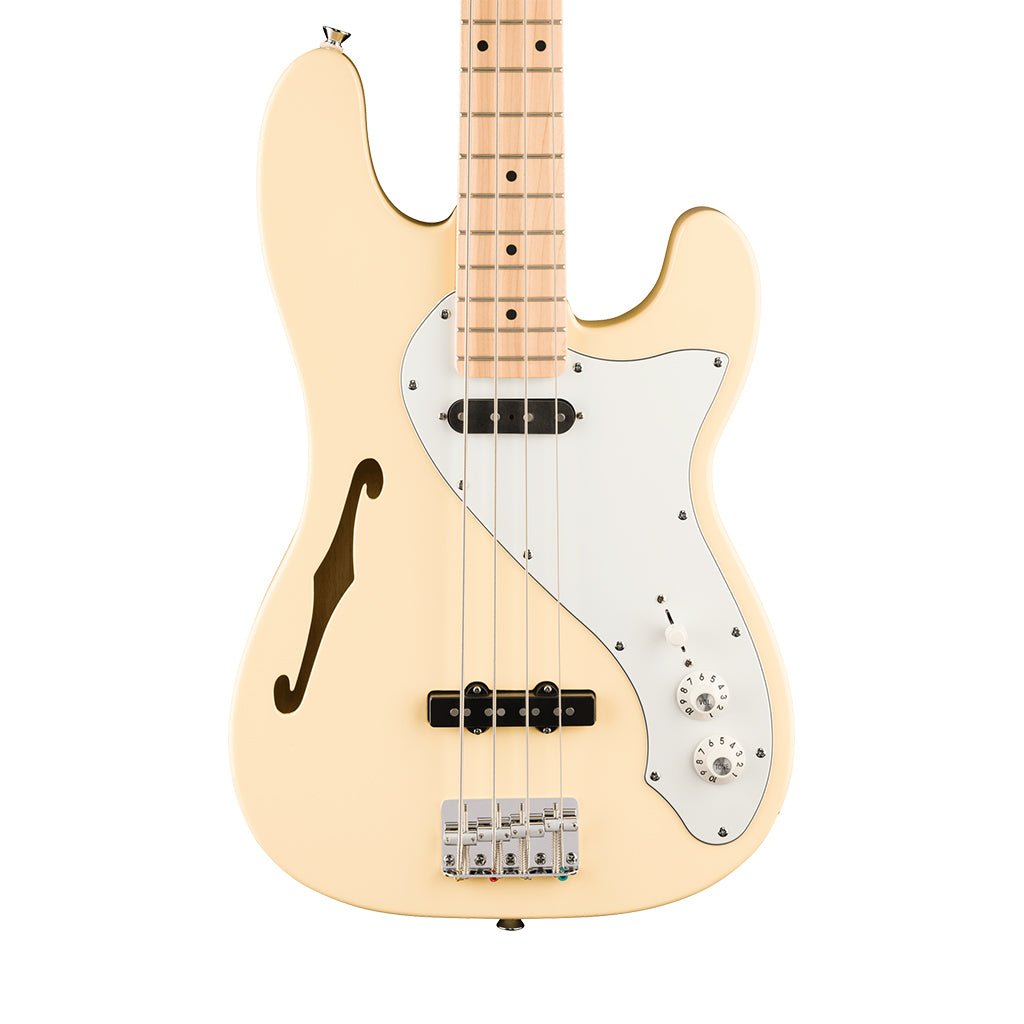 Squier Paranormal Precision Bass Thinline SJ Laurel Fingerboard - Vintage White Bass Guitars Sky Music