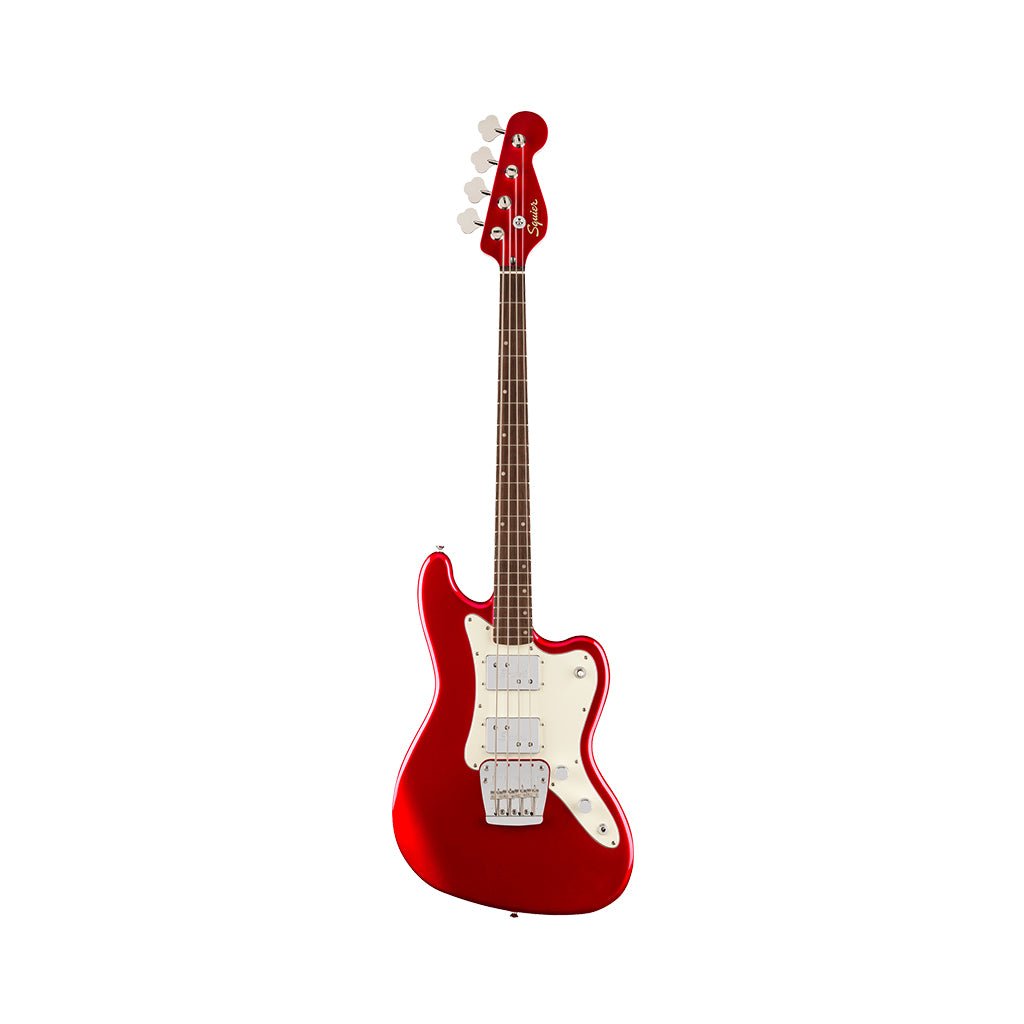Squier Paranormal Rascal Limited Edition Bass HH Laurel Fingerboard - Candy Apple Red Bass Guitars Sky Music