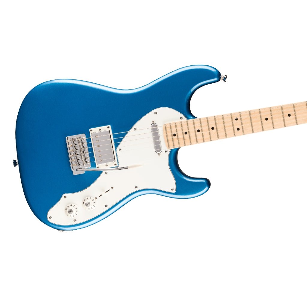 Squier Paranormal Stratocaster Deluxe Electric Guitar Lake Placid Blue, Maple Fingerboard Electric Guitars Sky Music
