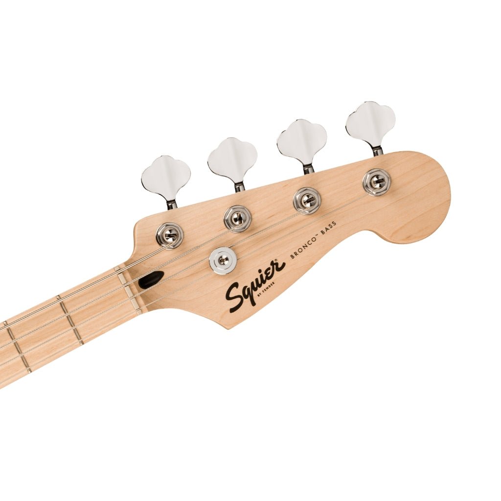 Squier Sonic Bronco Bass Guitar - Arctic White, Maple Fingerboard Bass Guitars Sky Music