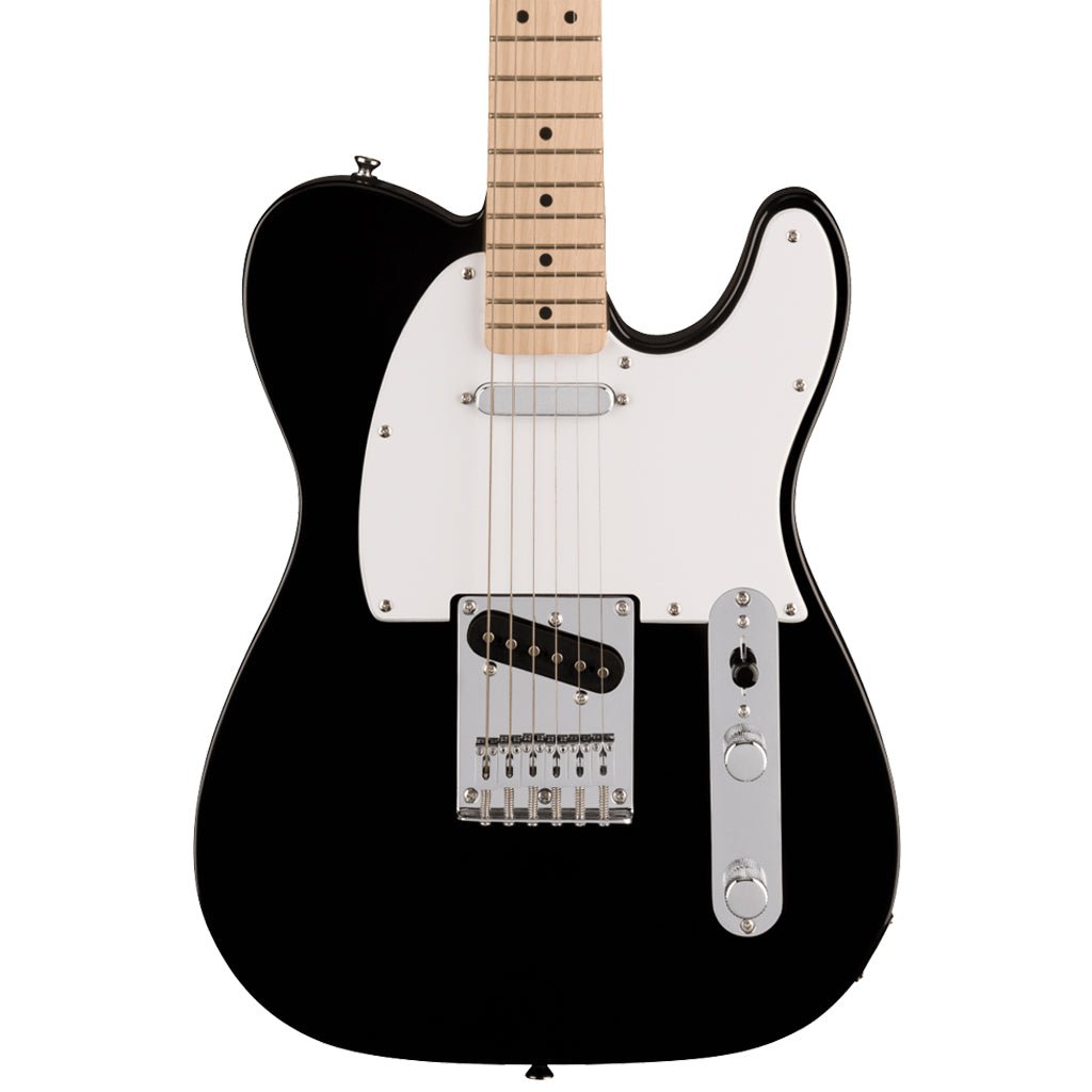 Squier Sonic Telecaster Maple Fingerboard w/White Pickguard - Black Electric Guitars Sky Music