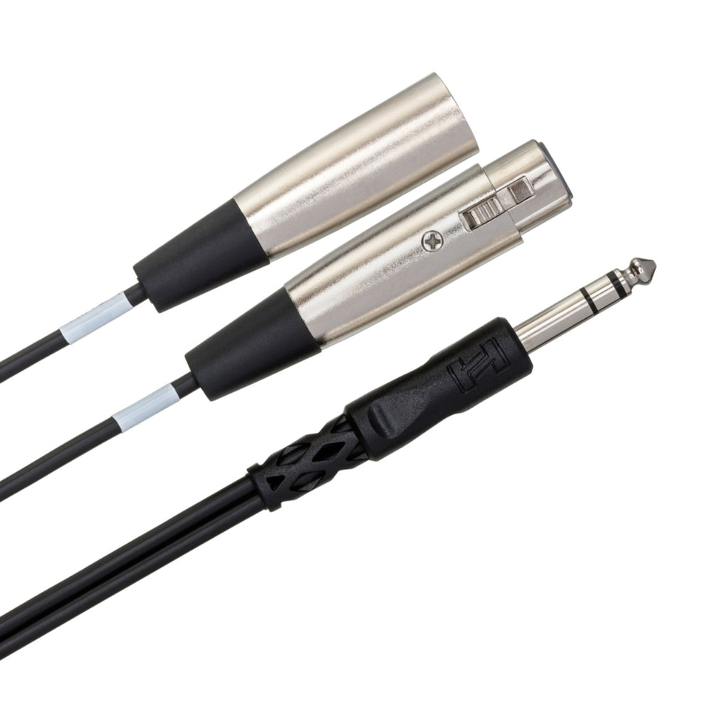 Hosa Technology 1/4 in TRS to - XLR3M and XLR3F - Insert Cable 3m