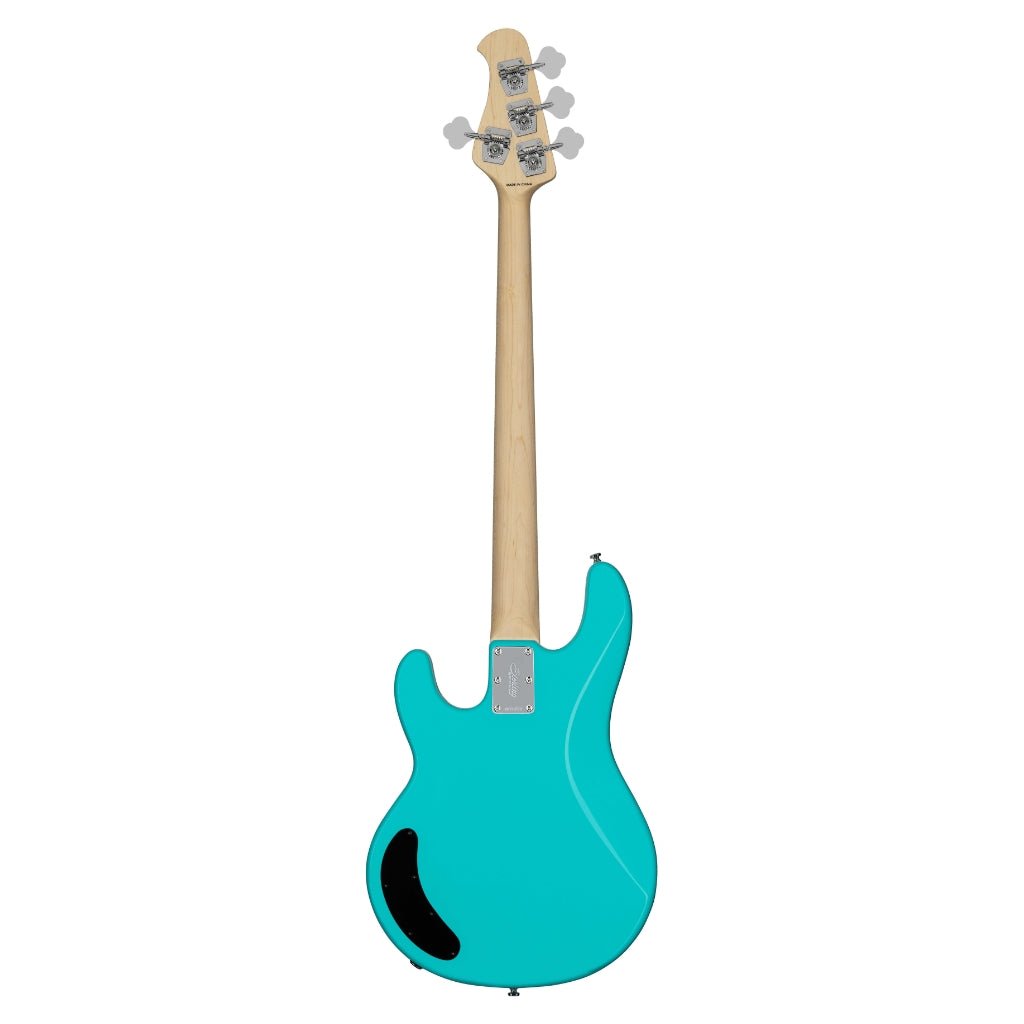 Sterling by Music Man Ray2 StingRay Bass - Electric Blue with Amaranth Neck Bass Guitars Sky Music