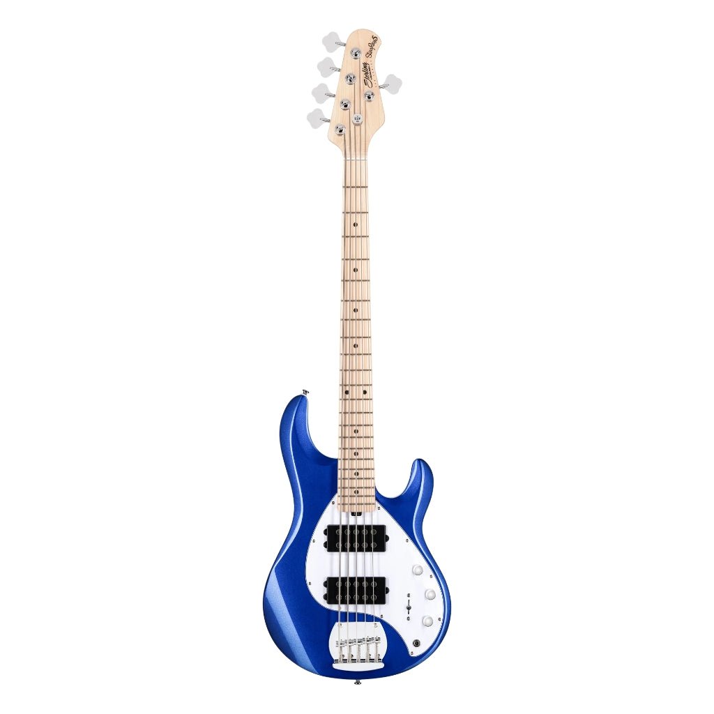 Sterling By Music Man StingRay RAY5HH 5-String Bass Guitar - Cobra Blue Bass Guitars Sky Music