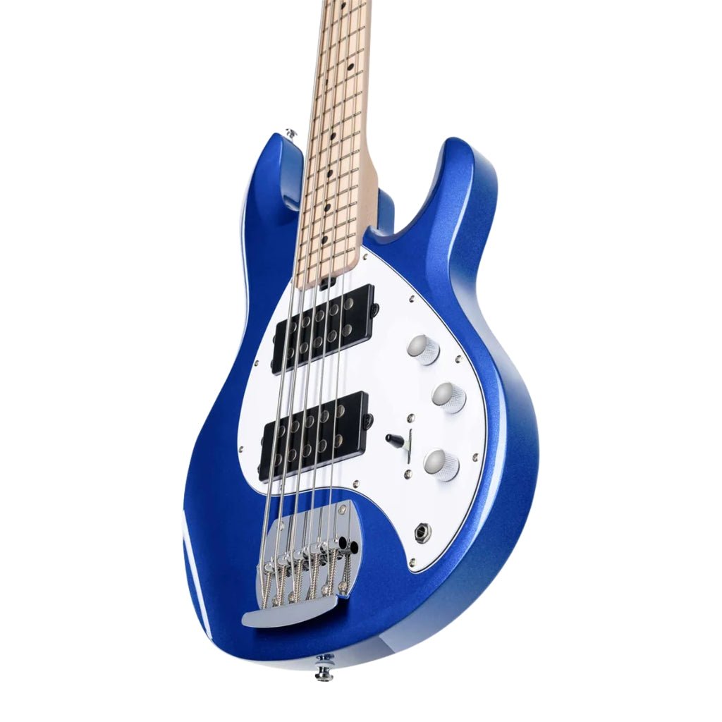 Sterling By Music Man StingRay RAY5HH 5-String Bass Guitar - Cobra Blue Bass Guitars Sky Music