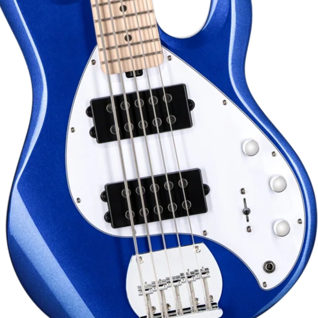 Sterling By Music Man StingRay RAY5HH 5-String Bass Guitar - Cobra Blue Bass Guitars Sky Music