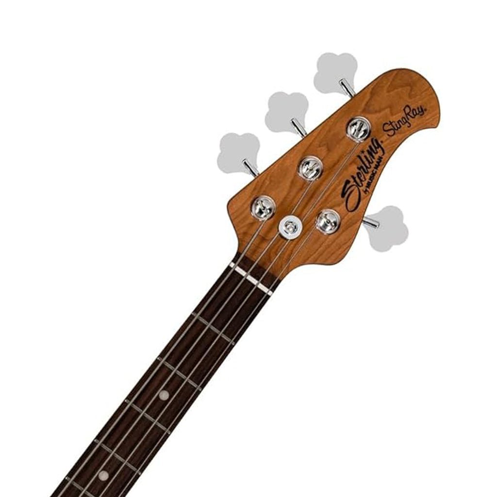 Sterling RAY34 Spalted Maple - 3-Tone Sunburst Bass Guitars Sky Music