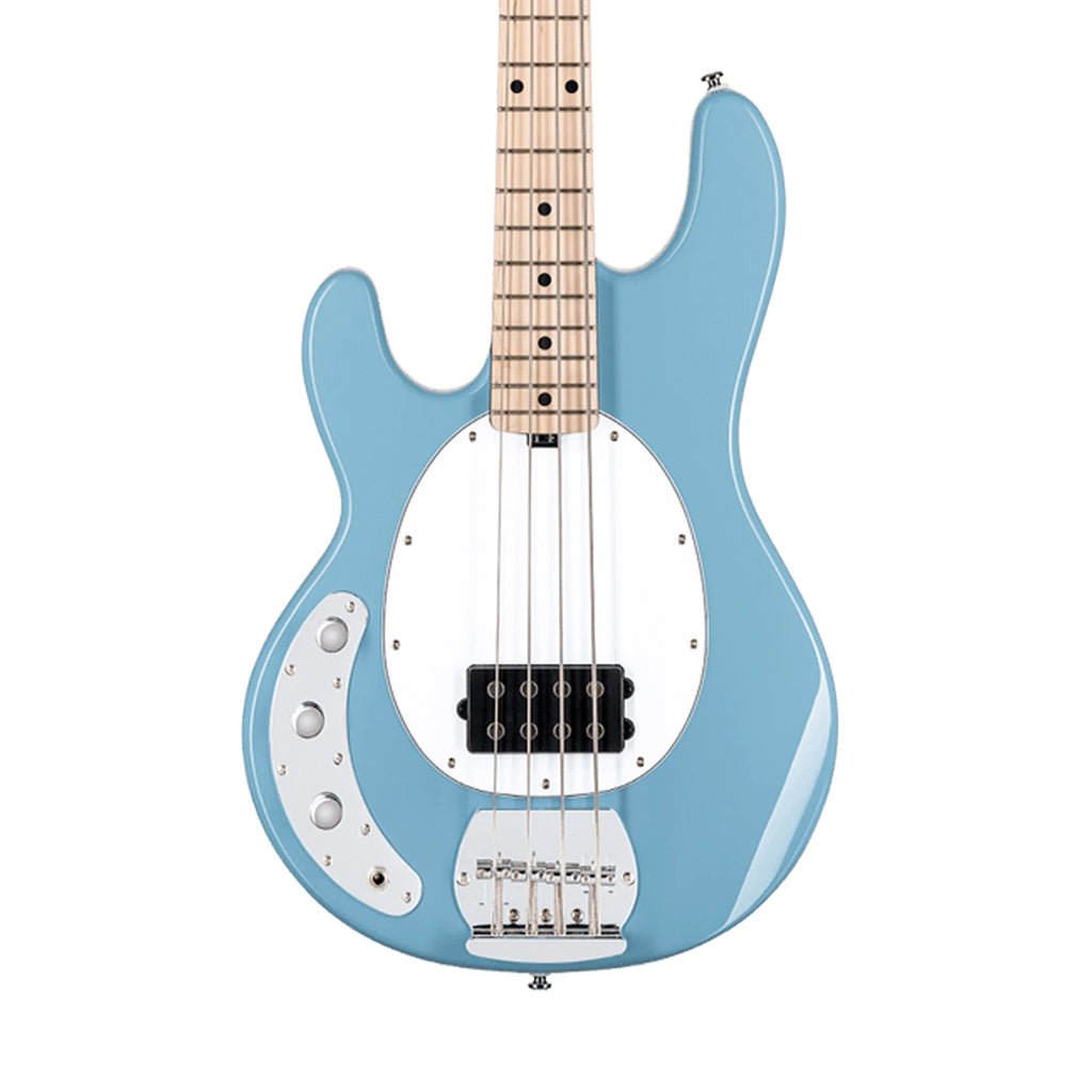 Sterling RAY4 Maple Neck Left Handed - Chopper Blue Bass Guitars Sky Music