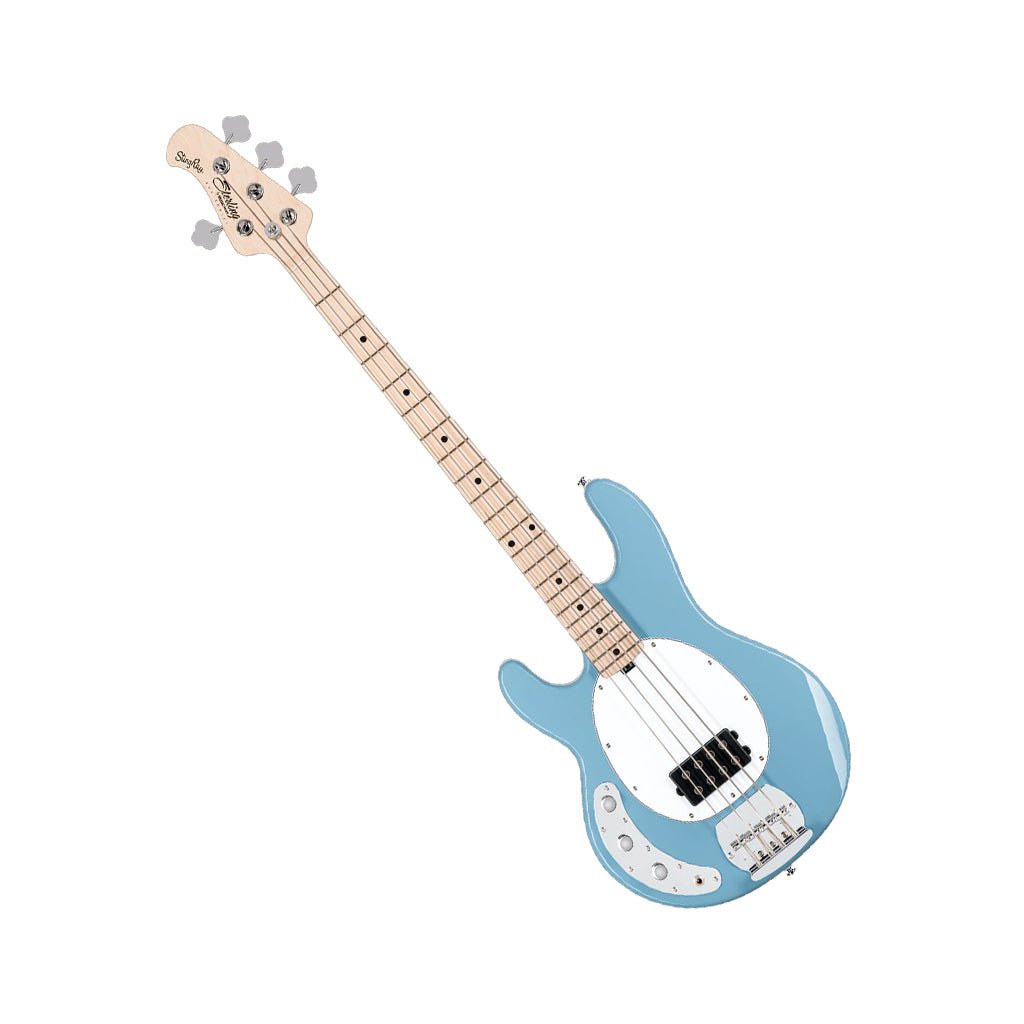 Sterling RAY4 Maple Neck Left Handed - Chopper Blue Bass Guitars Sky Music