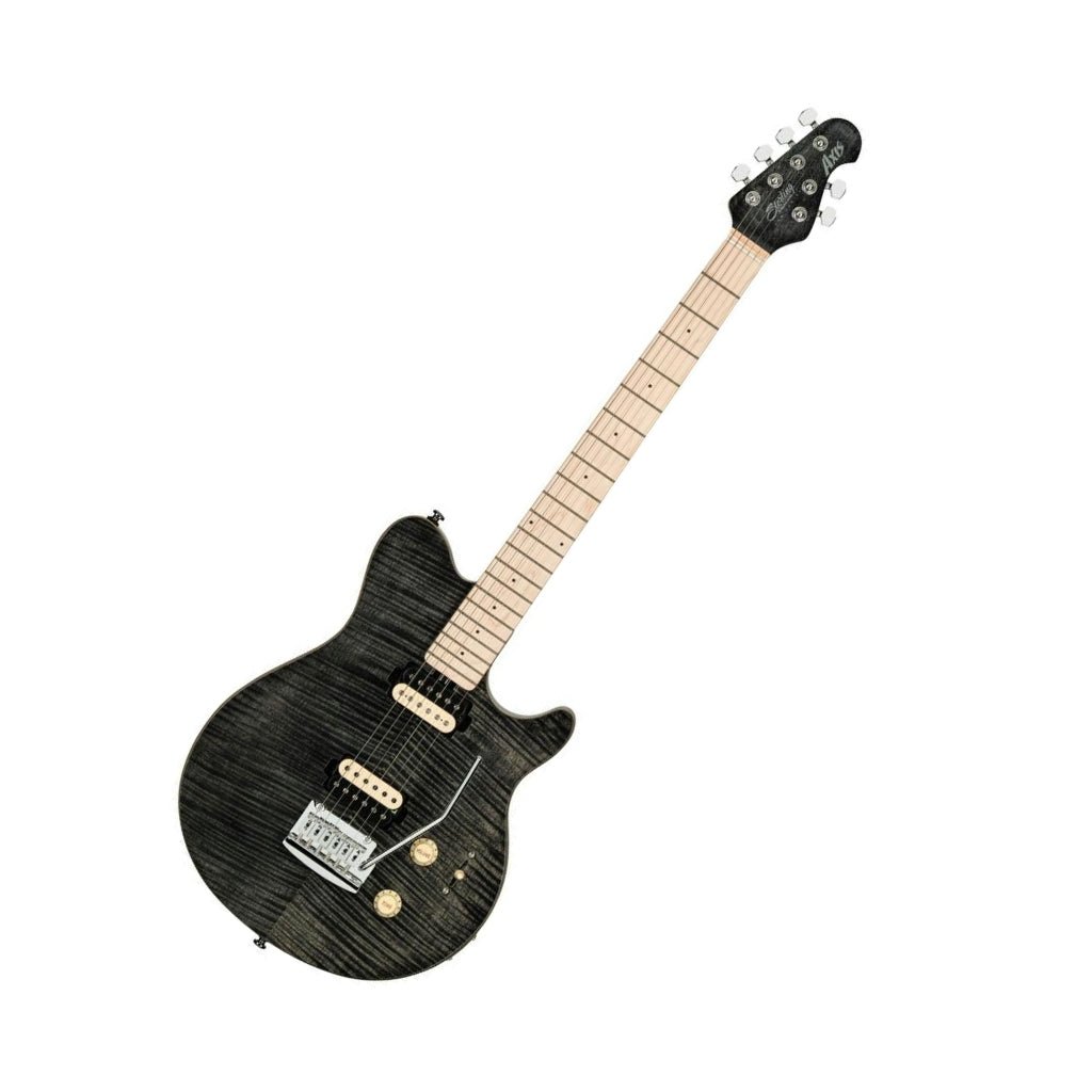 Sterling Sub Axis AX3FM Flamed Maple Top Electric Guitar - Trans Black Electric Guitars Sky Music