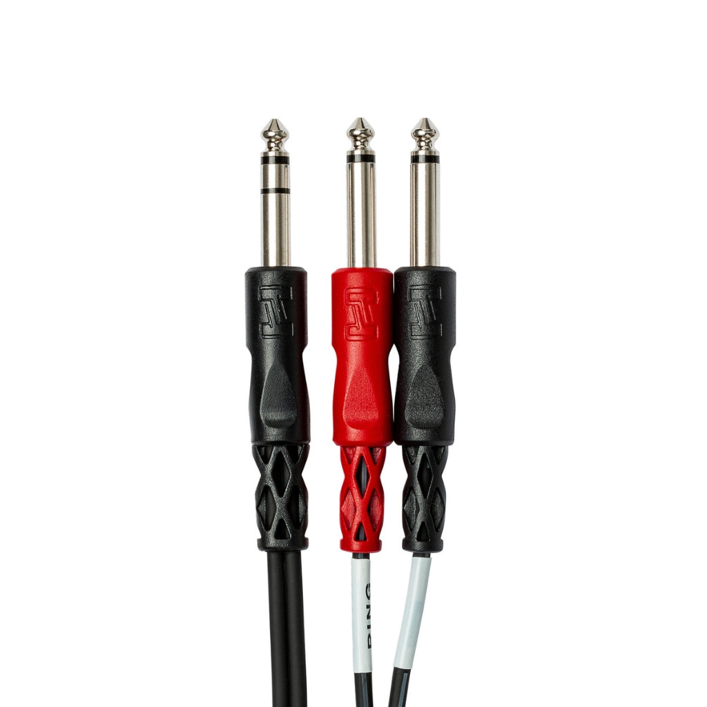 Hosa - 1/4 in TRS to Dual 1/4 in TS - Insert Cable 1m
