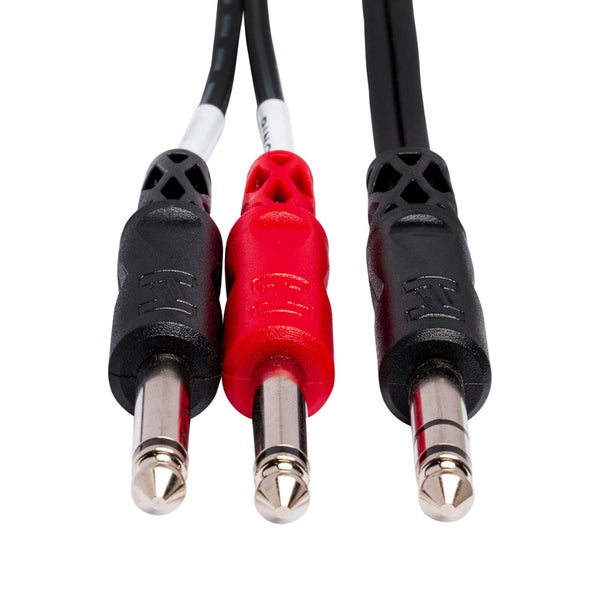 Hosa GPP-419 adapter 6.3mm TS jack mono - 6.3mm TRS jack ste | Bax Music