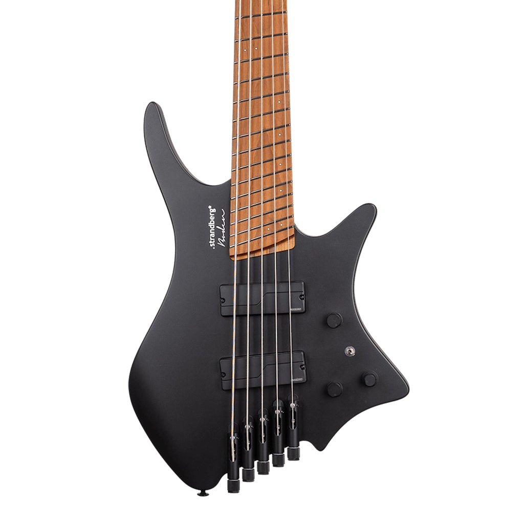 Strandberg Boden Bass Standard 5 String Bass Guitar - Black Metallic Satin Bass Guitars Sky Music