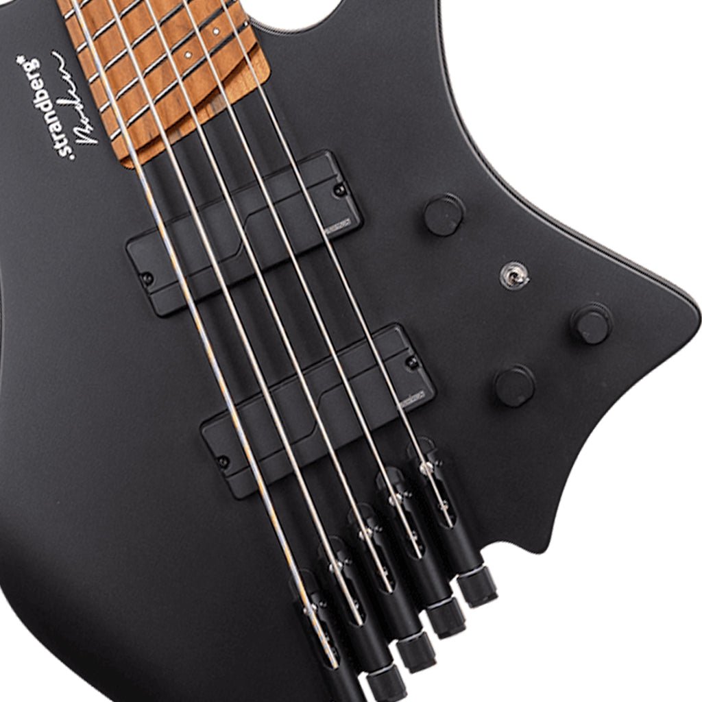 Strandberg Boden Bass Standard 5 String Bass Guitar - Black Metallic Satin Bass Guitars Sky Music