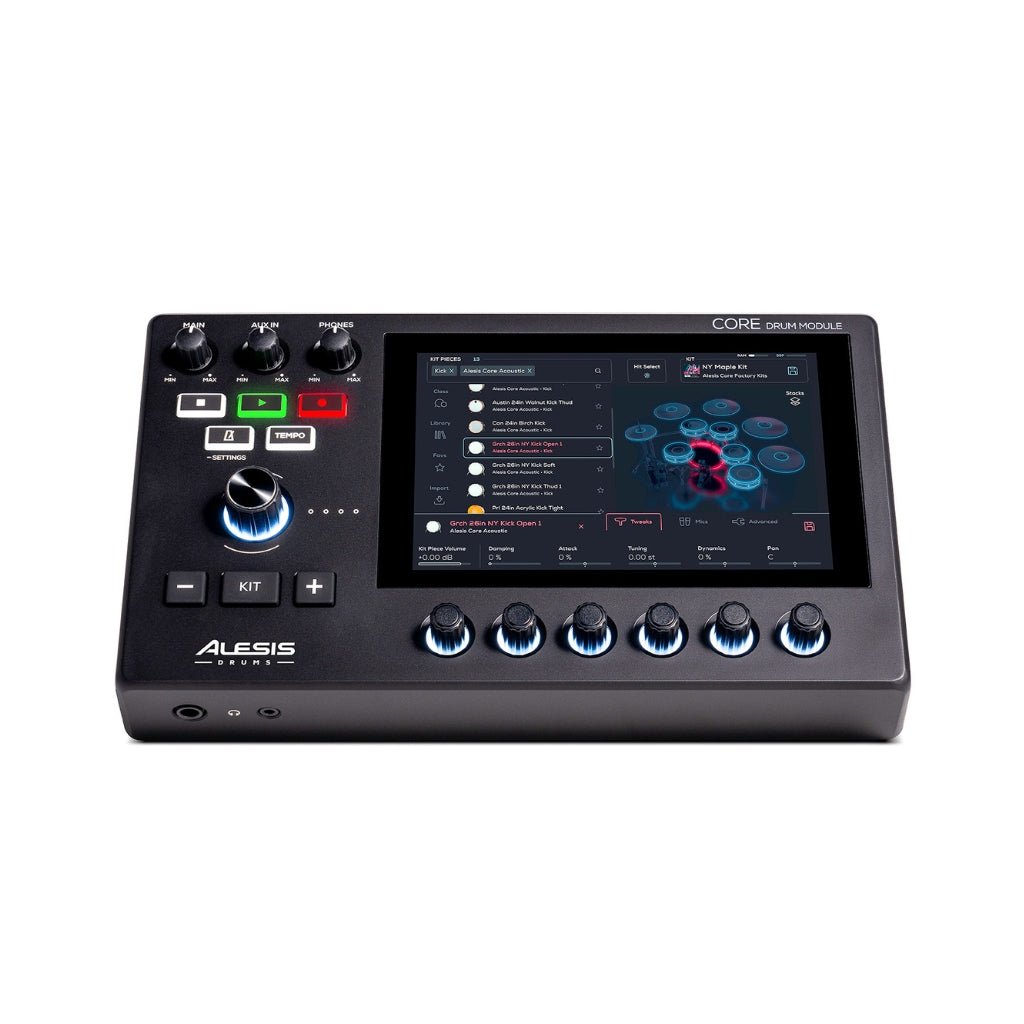 Stratacore Premium 9 Piece E-Kit with 7" Touchscreen Electronic Drum Kits Sky Music