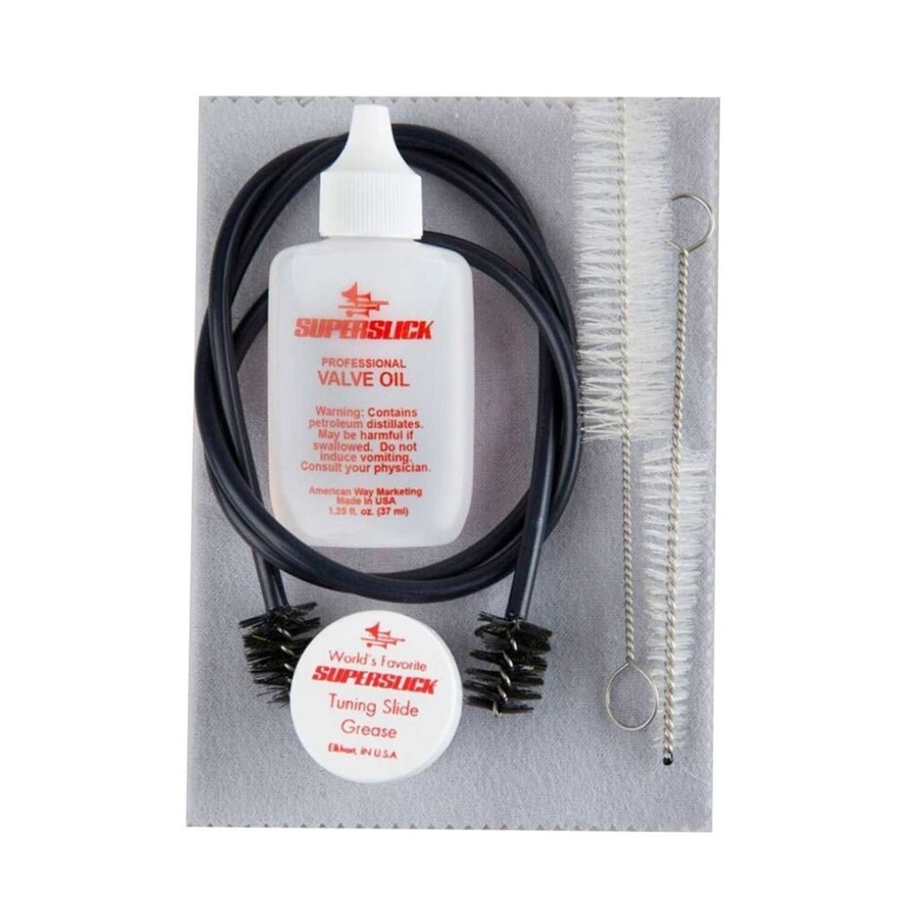 Superslick Care Kit - Trumpet with Al Cass Valve Oil Instrument Care Products Sky Music