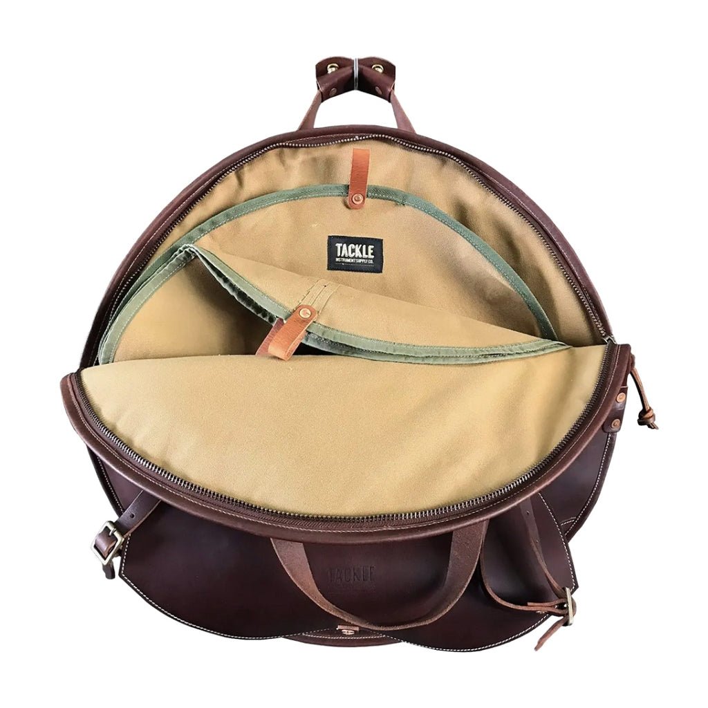 Tackle Backpack Cymbal Bag - 22 inch, Brown Leather Drum Bags & Cases Sky Music