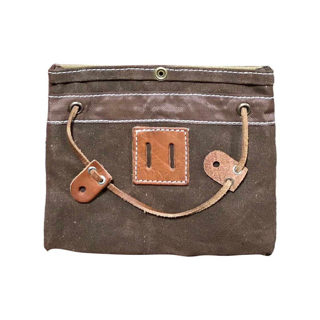Tackle Waxed Canvas Gig Pouch - Brown Drum Bags & Cases Sky Music