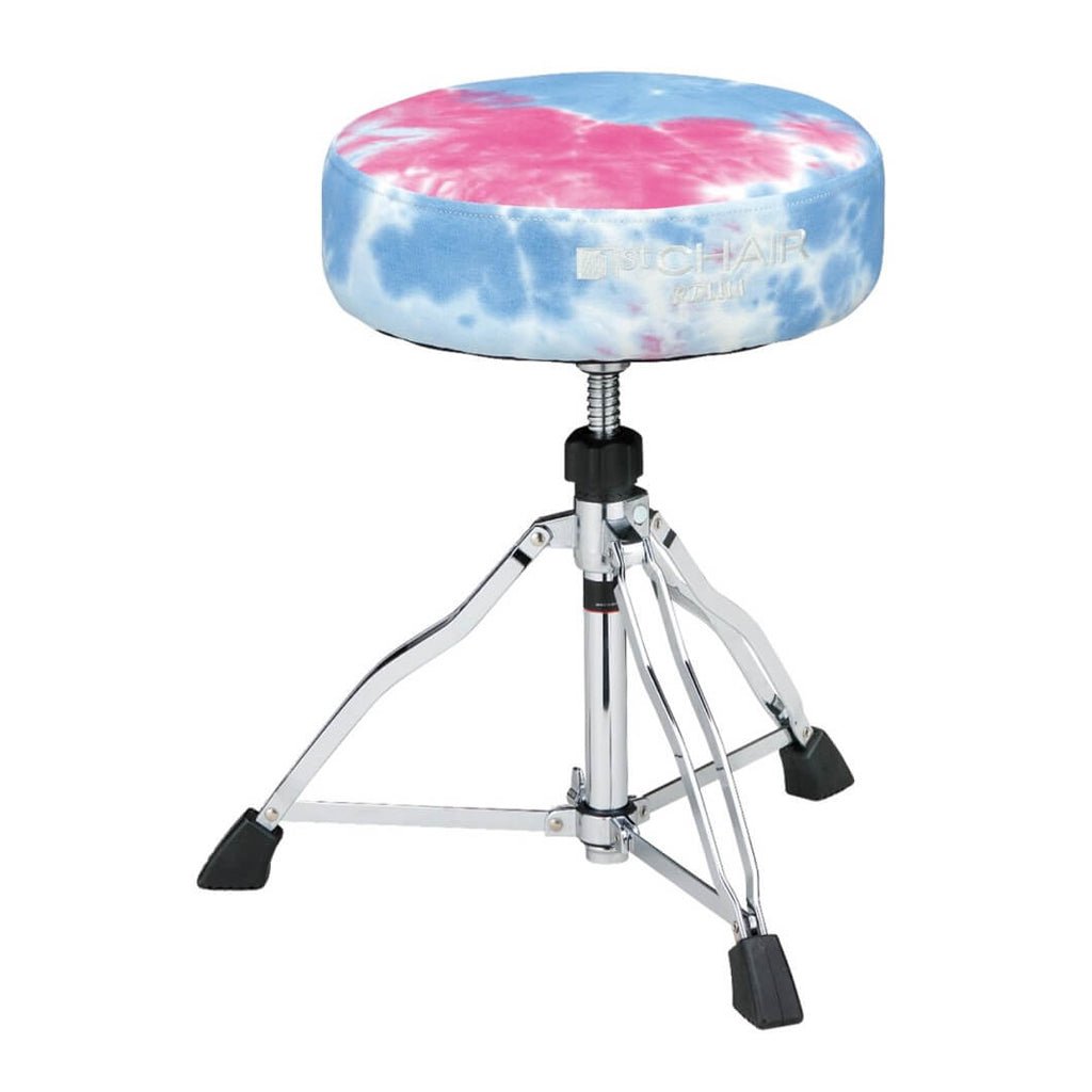 Tama 1st Chair Round Rider Drum Throne - Fluorescent Pink Sky Drum Hardware Sky Music