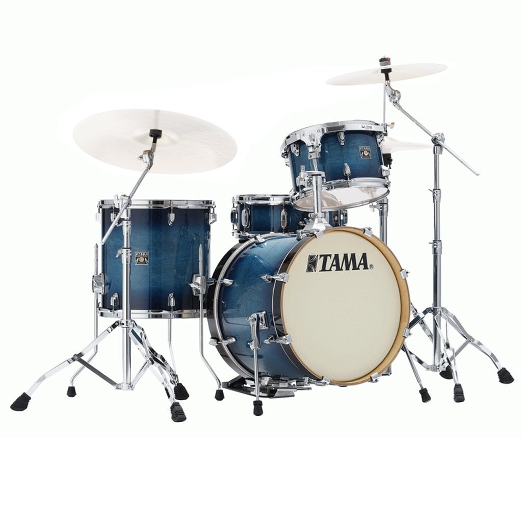 Tama CL48S Superstar Classic 4-Piece Shell Pack with 18" Bass Drum - Blue Lacquer Burst Acoustic Drums Sky Music