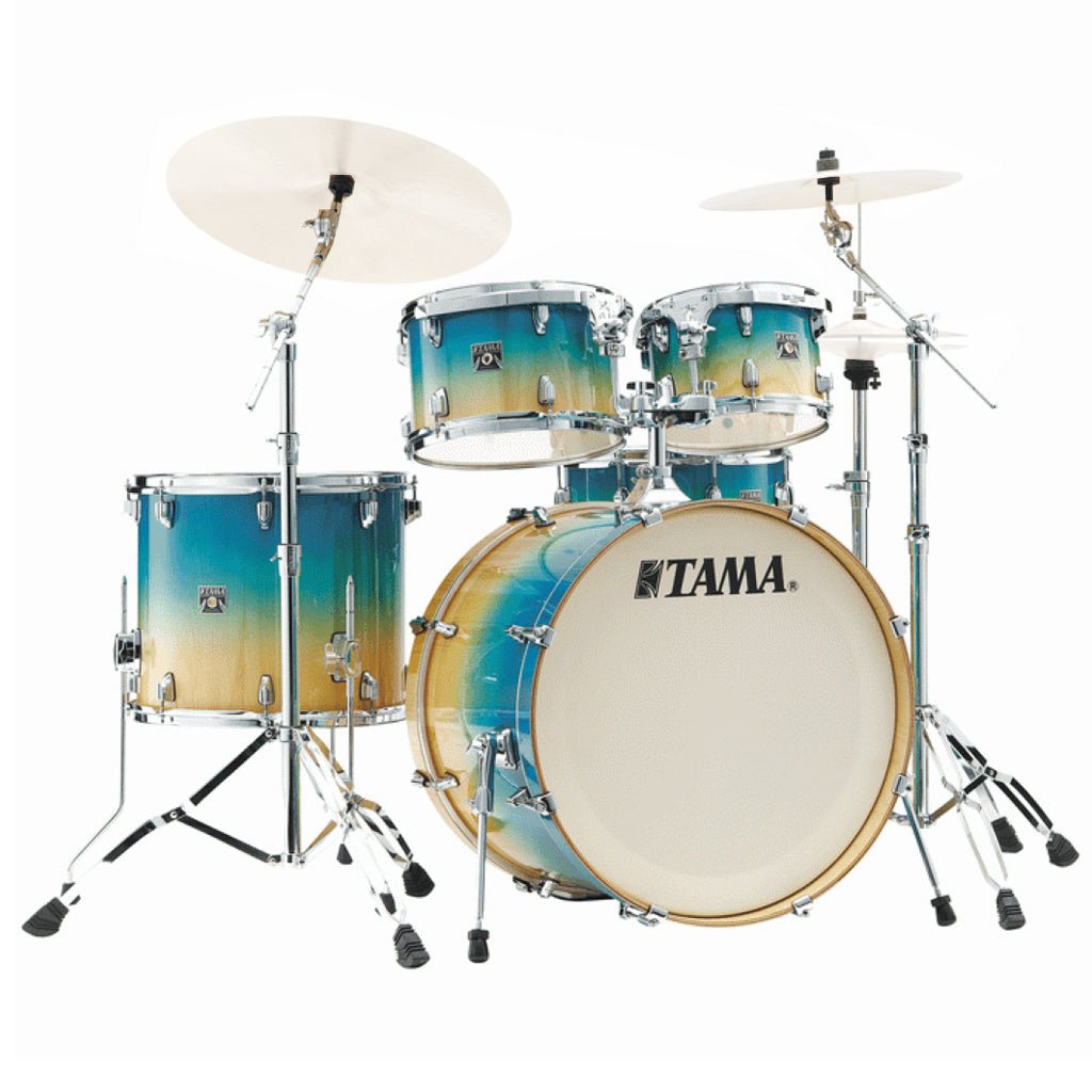 Tama CL52KRS Superstar Classic Maple 5-Piece Shell Kit - Caribbean Lacebark Pine Fade Acoustic Drums Sky Music