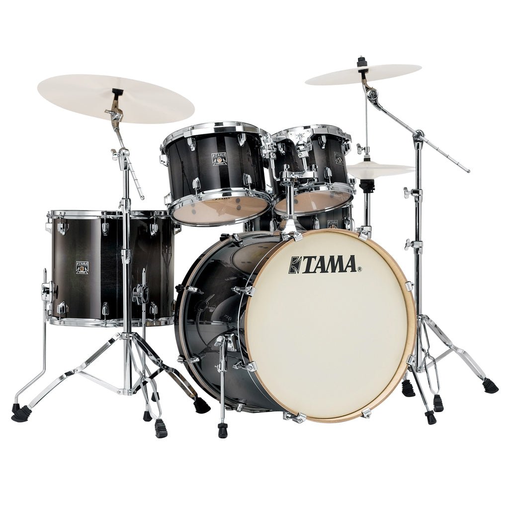 Tama CL52KS Superstar Classic 5-Piece Shell Pack with 22" Bass Drum and SM5W Hardware Pack Included - Transparent Black Burst Acoustic Drums Sky Music